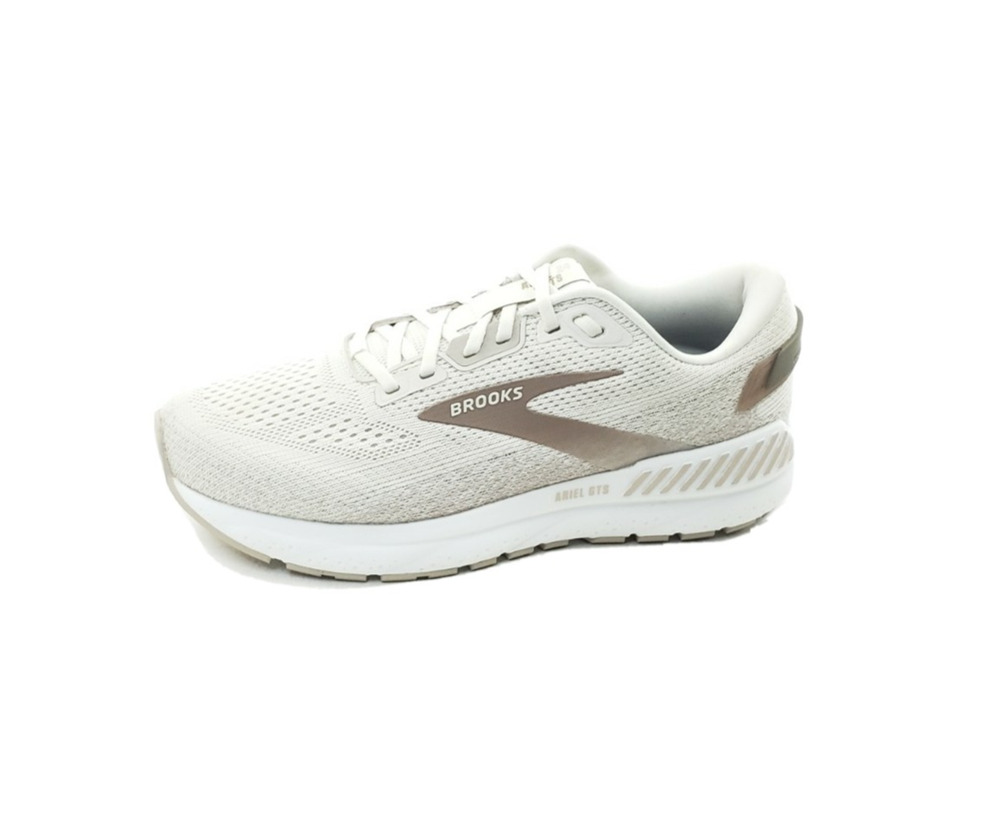 Brooks Ariel GTS 24 Womens Running Shoes Coconut Chateau Portabella Wide 9.5